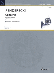 Concerto Sheet Music by Krzysztof Penderecki