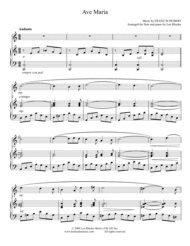"Ave Maria" - Franz Schubert; for flute and piano Sheet Music by Franz Schubert (1797-1828)