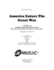 America Enters The Great War for Brass Quintet Sheet Music by C. Francis Reiser