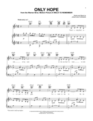 Only Hope Sheet Music by Jonathan Foreman