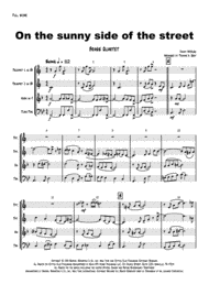 On the sunny side of the street - Jazz Classic - Brass Quartet Sheet Music by Dorothy Fields