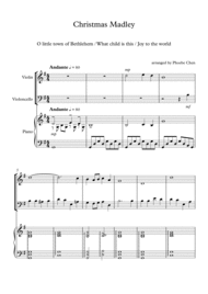 Christmas medley (trio for piano /violin /cello) Sheet Music by Various