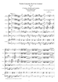Vivaldi - Violin Concerto No.8 in A minor RV 522 Op.3 for Two Violins