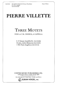 III. Panis Angelicus (From Three Motets) Sheet Music by Pierre Villette