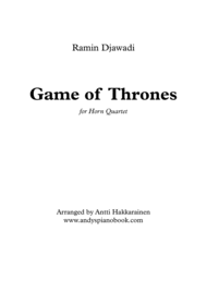 Game Of Thrones - Horn Quartet Sheet Music by Ramin Djawadi