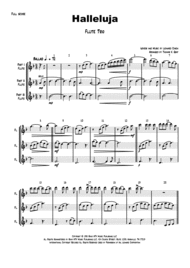 Halleluja - sophisticated arrangement of Cohen's Classic - Flute Trio Sheet Music by Leonard Cohen