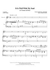 IT IS WELL WITH MY SOUL (Duet - Bb Trumpet and Piano with Trumpet Part) Sheet Music by Philip Bliss