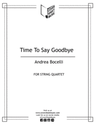 Time To Say Goodbye String Quartet Sheet Music by Sarah Brightman with Andrea Bocelli