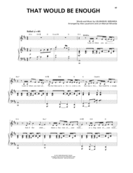 That Would Be Enough (from Hamilton) Sheet Music by Lin-Manuel Miranda