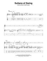 Sultans Of Swing Sheet Music by Dire Straits