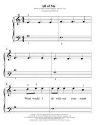 All Of Me - Easy Piano Sheet Music by John Legend