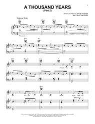 A Thousand Years (Part 2) Sheet Music by David Hodges