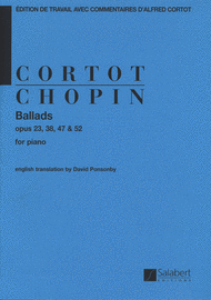 Ballades Sheet Music by Alfred Cortot