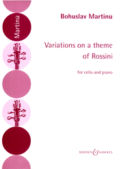 Variations on a Theme of Rossini Sheet Music by Bohuslav Martinu