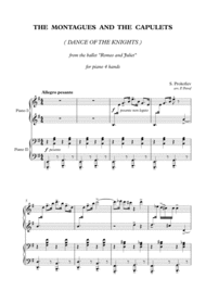 Duplicación dinastía No se mueve S. Prokofiev - THE MONTAGUES AND THE CAPULETS (Dance of the Knights) from  the ballet "Romeo and Juliet" for piano 4 hands Sheet Music by S. Prokofiev  - ghostswelcome.com