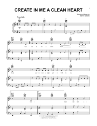 Create In Me A Clean Heart Sheet Music by Keith Green