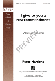 I Give to You a New Commandment Sheet Music by Peter Nardone