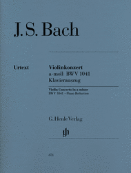 Concerto for Violin and Orchestra in A minor BWV 1041 Sheet Music by Johann Sebastian Bach