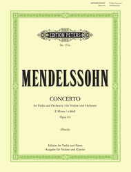 Violin Concerto Sheet Music by Felix Bartholdy Mendelssohn