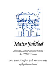 Mater Jubilaei Sheet Music by Schiavazzi