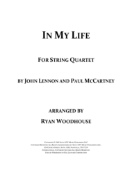 In My Life - String Quartet Sheet Music by The Beatles