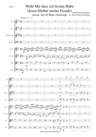 Wohl mir dass ich Jesum habe (Jesus bleibet meine Freude -Jesu joy of man's desiring) for wind quartet and strings Sheet Music by Johann Sebastian Bach