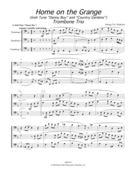 Home On The Grainge - Trombone Trio (Level 3.5) in Two Movements Sheet Music by Folk Tunes