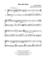 Piece By Piece Sheet Music by Kelly Clarkson