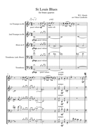 St Louis Blues for brass quartet Sheet Music by W. C. Handy