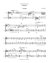 Poetics for Viola and Double Bass Sheet Music by Sy Brandon