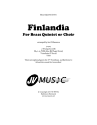 Finlandia Hymn for Brass Quintet or Choir Sheet Music by Jean Sibelius