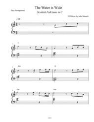 The Water is Wide in C Sheet Music by Anonymous