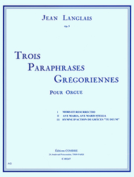 Paraphrases gregoriennes (3) Op. 5 Sheet Music by Jean Langlais