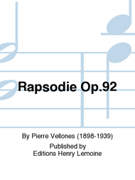 Rapsodie Op. 92 Sheet Music by Pierre Vellones