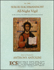 All-Night Vigil Sheet Music by Sergei Rachmaninoff