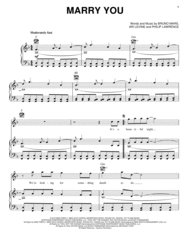 Marry You Sheet Music by Bruno Mars
