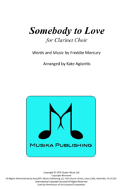 Somebody To Love - for Clarinet Choir Sheet Music by Queen