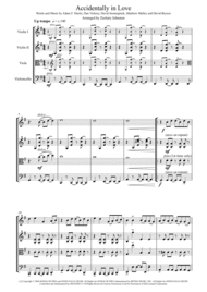 Accidentally In Love for String Quartet Sheet Music by Counting Crows