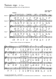 Bruckner: Tantum ergo; Goicoechea: Christus factus est Sheet Music by Anton Bruckner