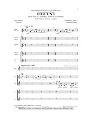 Fortune Sheet Music by Douglas J. Cuomo