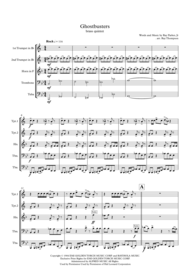 Ray Parker Jr. : Ghostbusters - brass quintet Sheet Music by Ray Parker