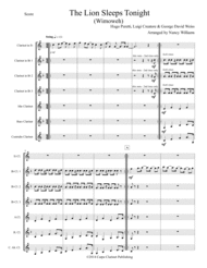 The Lion Sleeps Tonight - Clarinet Choir Sheet Music by The Tokens