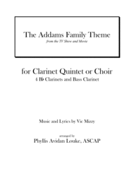 The Addams Family Theme for Clarinet Choir Sheet Music by Vic Mizzy