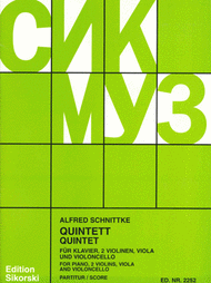 Piano Quintet Sheet Music by Alfred Schnittke