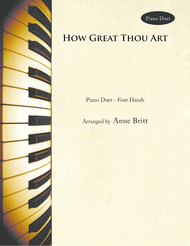 How Great Thou Art (piano duet) Sheet Music by Swedish Folk Melody