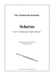 Scherzo from Mendelssohn's "A Midsummer Night's Dream" - for Flute Choir Sheet Music by Felix Bartholdy Mendelssohn