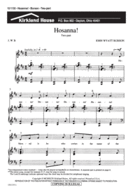 Hosanna Sheet Music by John Wyatt Burson