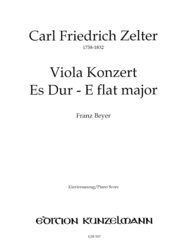 Viola Concerto in Eb Major Sheet Music by Carl Friedrich Zelter
