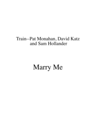 Marry Me STRING TRIO (for string trio) Sheet Music by Train