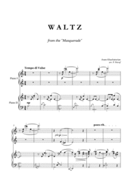A. Khachaturian - WALTZ  from the ''Masquerade'' - 1 piano 4 hands